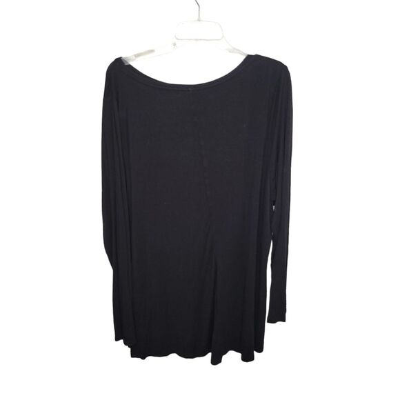 Lane Bryant black long sleeve scoop neck tunic top 22/24L Tall - Picture 1 of 3